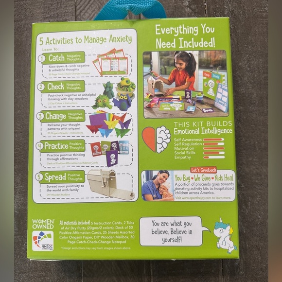 OPEN THE JOY Manage Anxiety Activity Kit NIB Kids Age 4-7 Games, Projects - Picture 5 of 10